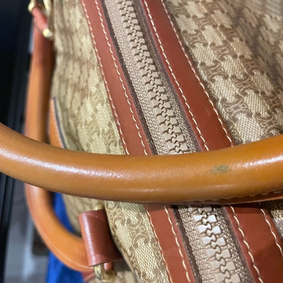 Beautiful CELINE Vintage Macadam Blason Pattern Hand Bag Purse PVC Leather - Picture 11 of 17